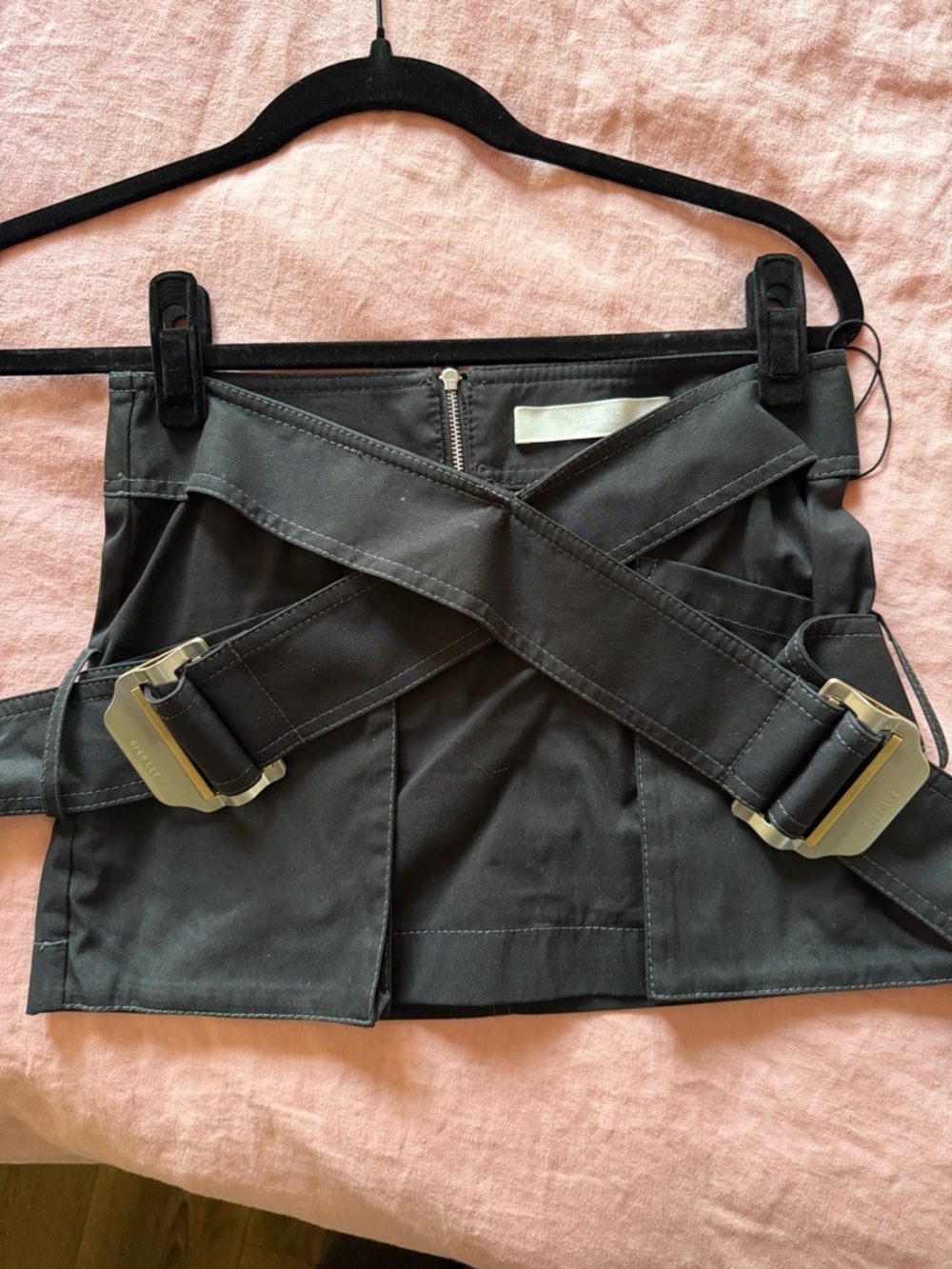 Dion Lee Black Belted Mini Skirt - Picture 2 of 8